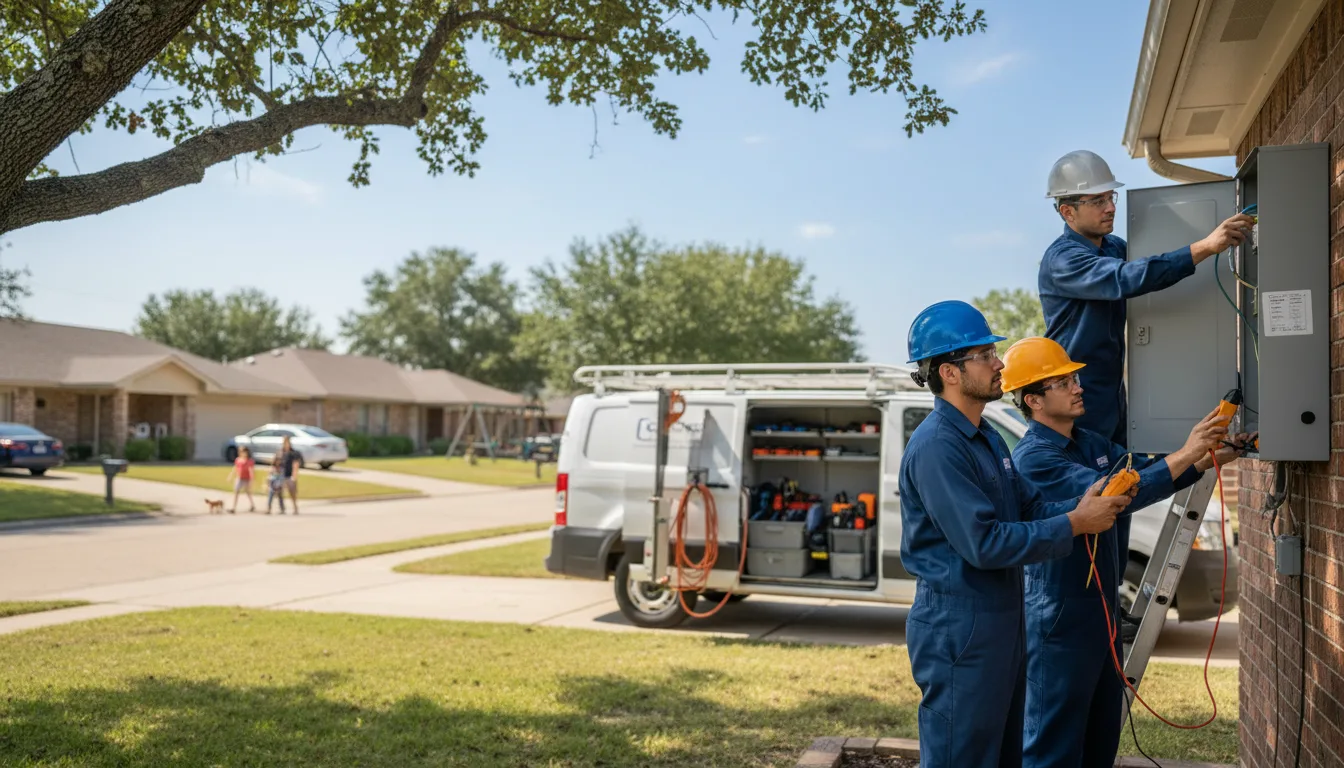 Certified electrician providing emergency electrical services in Colgate, WI